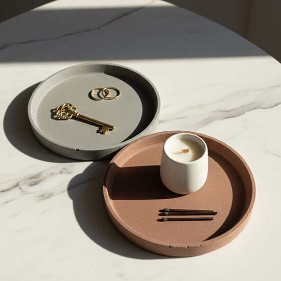 Apaļš betona paliktnis, 17cm diametrā