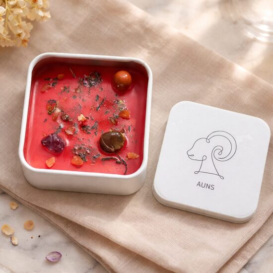 Spēka svece AUNS (baltā trauciņā)