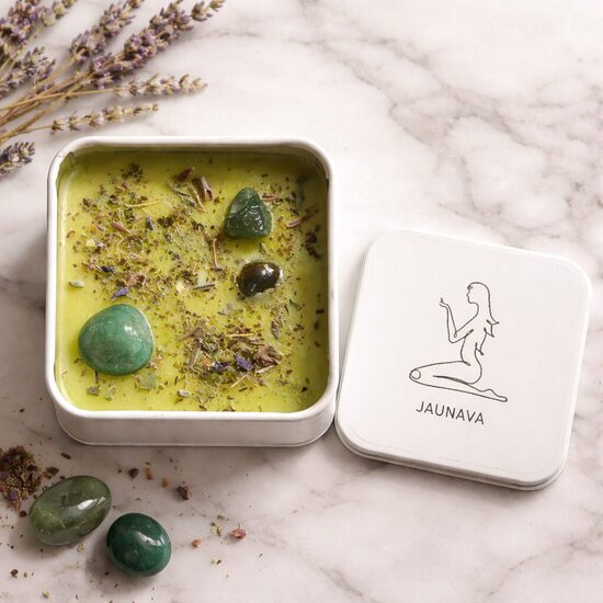 Spēka svece JAUNAVA (baltā trauciņā)