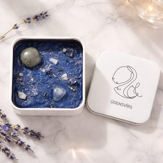 Spēka svece ŪDENSVĪRS (baltā trauciņā)