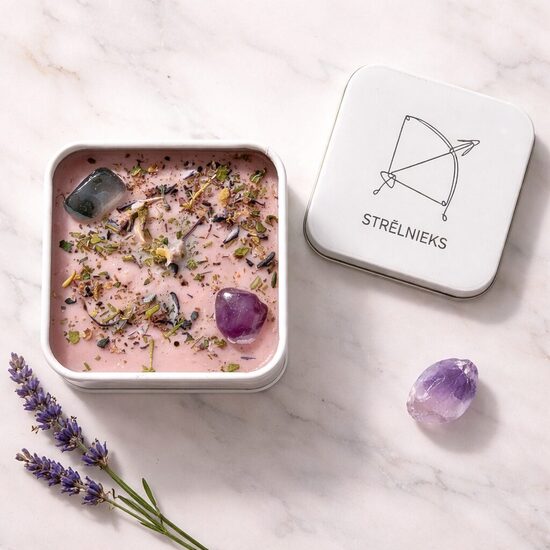 Spēka svece STRĒLNIEKS (baltā trauciņā)