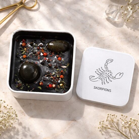 Spēka svece SKORPIONS (baltā trauciņā)