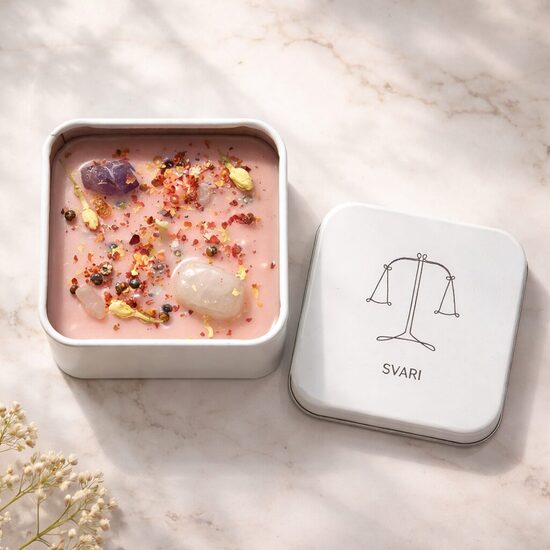 Spēka svece SVARI (baltā trauciņā)