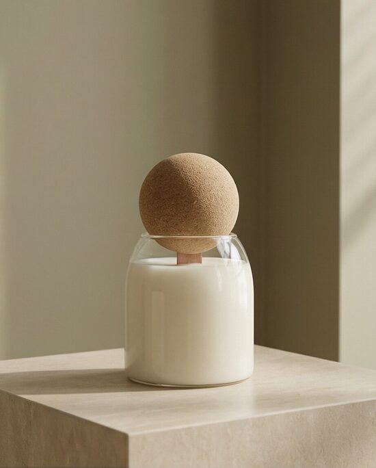 Dizaina svece "White glow"
